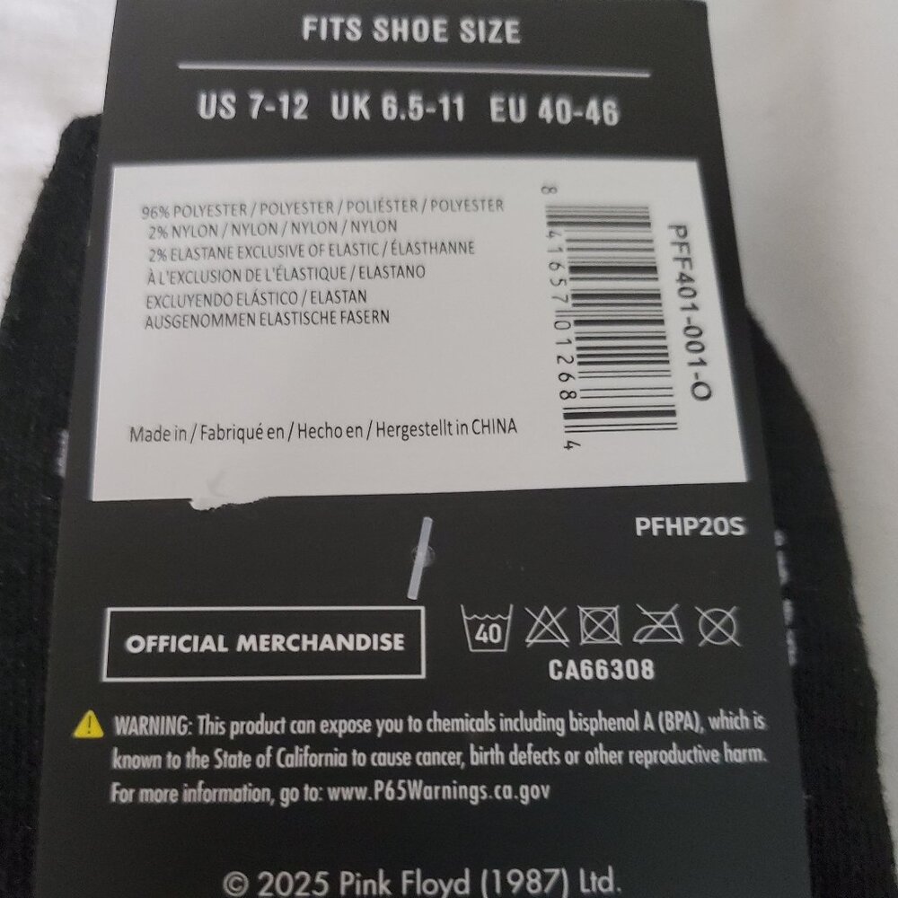 Pink Floyd Socks - Picture 2 of 4